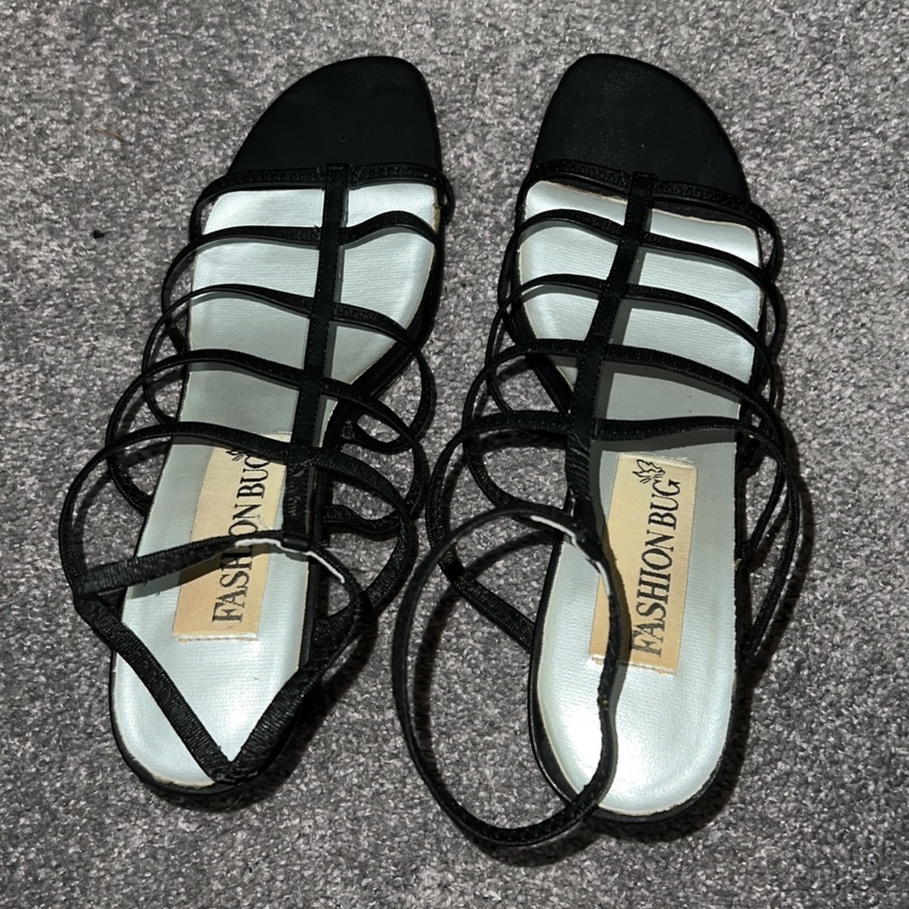 Fashion bug stretch lace up sandals size 9